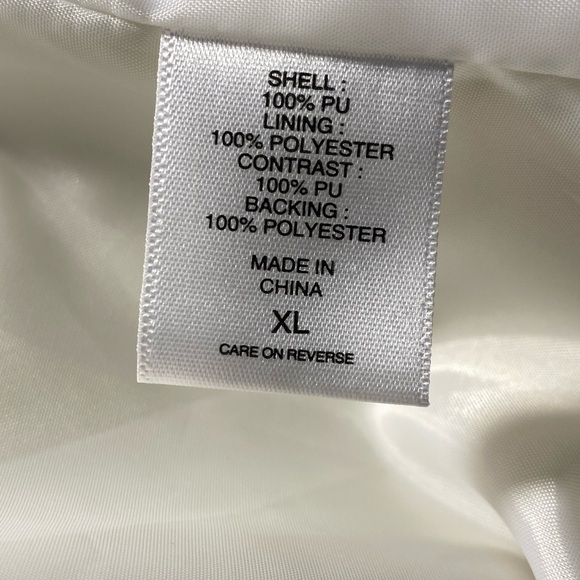 New York & Company White Faux Leather Short Jacket Sz XL NWT - Picture 8 of 9